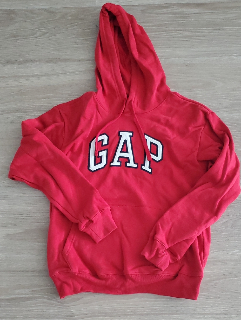 GAP Red Hooded Sweatshirt with White Logo
